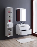 Шкаф пенал для ванной Aquanet Модена 35 L белый