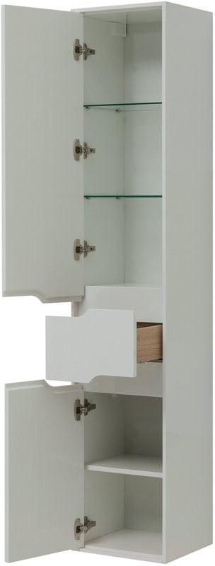 Шкаф пенал для ванной Aquanet Модена 35 L белый