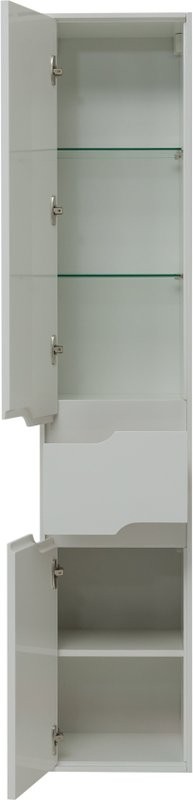 Шкаф пенал для ванной Aquanet Модена 35 L белый