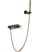 Смеситель для ванны с душем Boheme Stick 123-BG black diamond gold