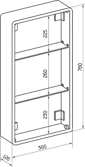 Зеркало-шкаф CONTINENT Elliot R 40х80 с подсветкой