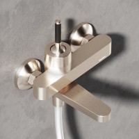 Смеситель для ванны с душем Damixa Arc 291000200 никель Смеситель для ванны с душем Damixa Arc 291000200 никель