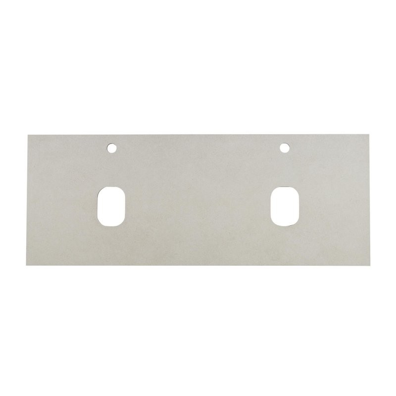 Тумба под раковину со столешницей BelBagno Kraft 120 подвесная, матовая голубая, столешница kep-120-2-cem, для двоих