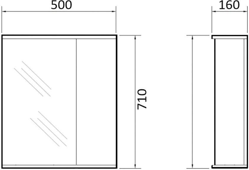 Зеркало Orange Лайт 50 белое