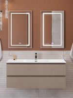 Мебель для ванной комнаты BelBagno Kraft 120 подвесная, матовая бежевая, раковина bb1200etl