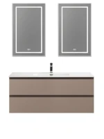 Мебель для ванной комнаты BelBagno Kraft 120 подвесная, матовая бежевая, раковина bb1200etl