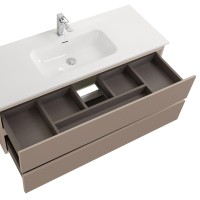 Мебель для ванной комнаты BelBagno Kraft 120 подвесная, матовая бежевая, раковина bb1200etl