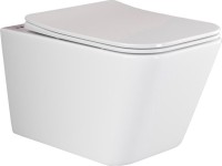 Комплект Унитаз подвесной Ceramicanova Metric CN3007 безободковый, с микролифтом + Инсталляция Envision CN1002CH + Кнопка Flat, хром