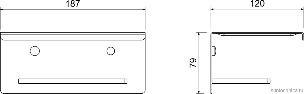 Держатель туалетной бумаги AQUATEK Либра AQ4309CR с полкой для телефона, хром