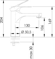 Смеситель для раковины Remer Class Line L11L