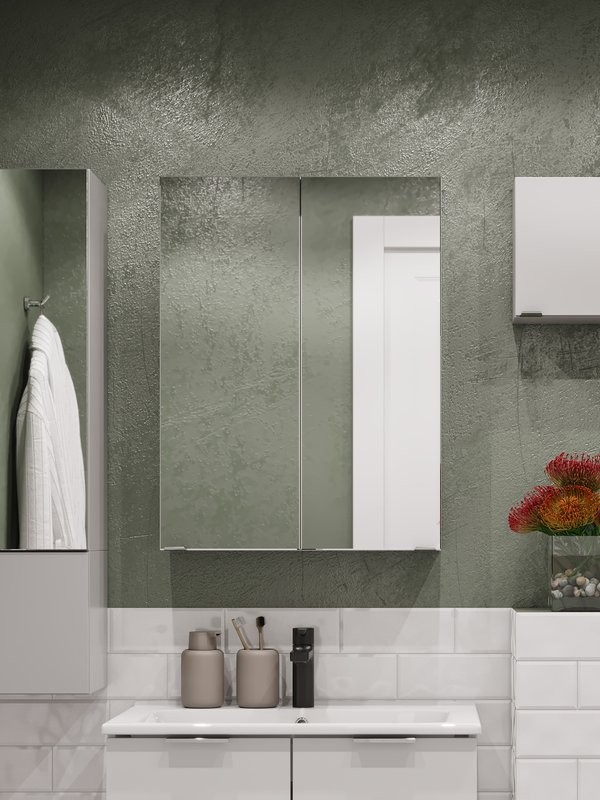 Зеркало-шкаф AQUATON Смарт 60х80 белый