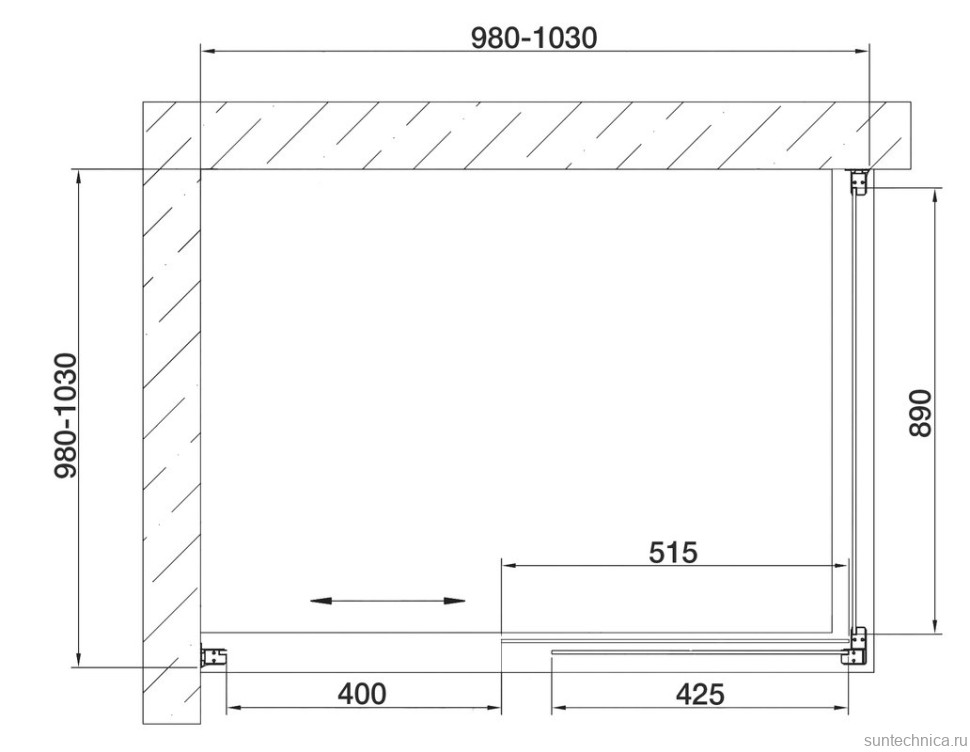 Душевой уголок Vegas Glass ZP+ZPV 100*100 01 01 профиль белый, стекло прозрачное