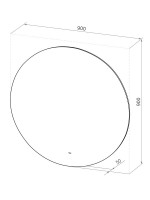 Зеркало круглое CONTINENT Led Ajour 90 см, сенсорное, с холодной подсветкой