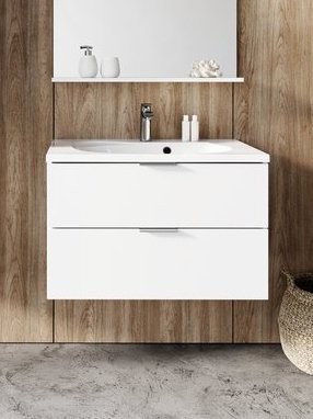 Тумба под раковину без столешницы Ravak Rosa II H SD 80 глянцевая белая