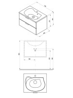 Тумба под раковину без столешницы Ravak Rosa II H SD 80 глянцевая белая