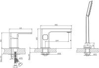 Смеситель на борт ванны Haiba HB615-7 HB80615-7
