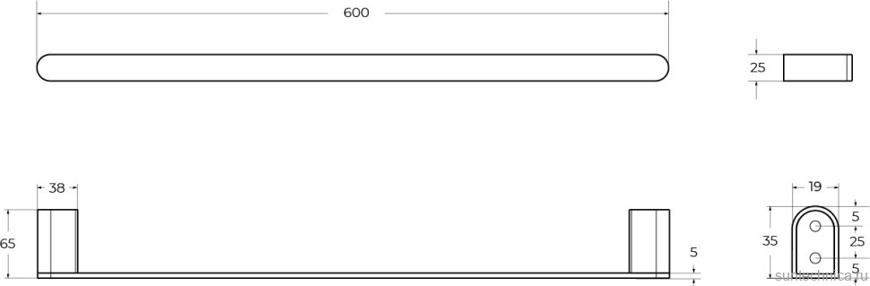 Полотенцедержатель Cezares Stylus TH-60-BORO брашированное золото