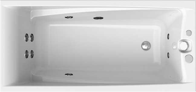 Акриловая ванна Radomir Vannesa Massage Фелиция 2-76-2-0-9-204 160х75, с гидромассажем и каркасом, белый экран, баланс