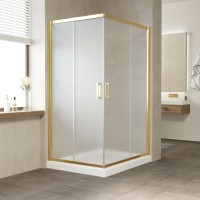 Душевой уголок Vegas Glass ZA-F Tur Novo 120*100 09 10 профиль золото, стекло сатин