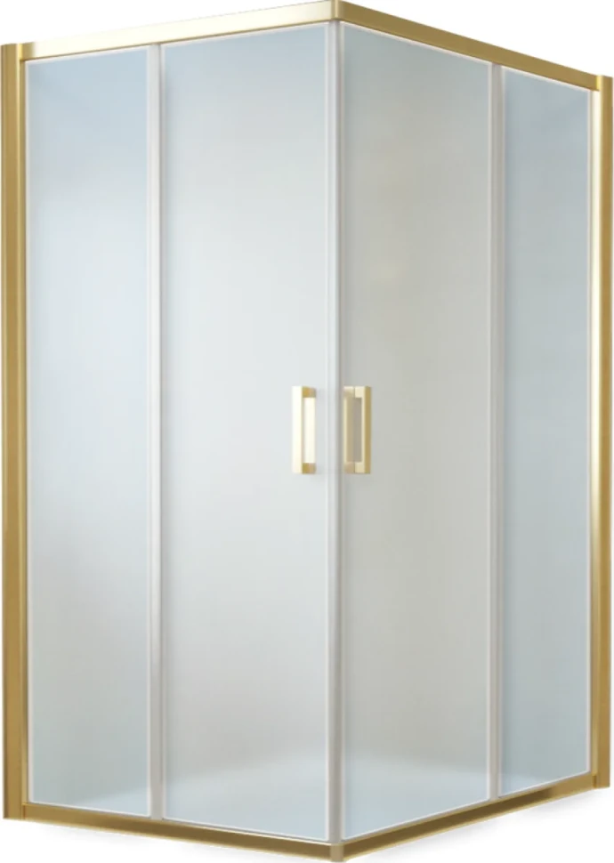Душевой уголок Vegas Glass ZA-F Tur Novo 120*100 09 10 профиль золото, стекло сатин