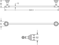 Полотенцедержатель Rose RG1117Q бронза