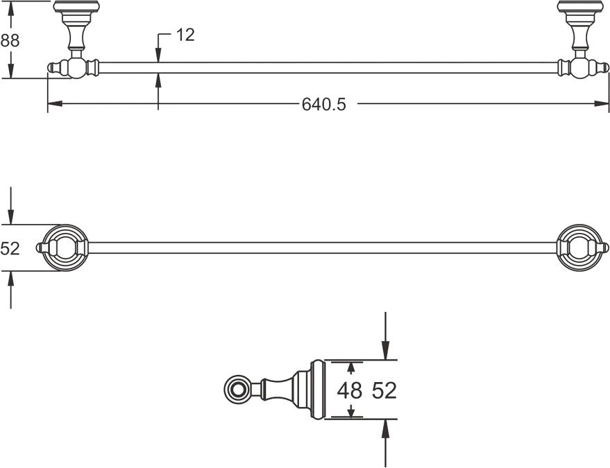 Полотенцедержатель Rose RG1117Q бронза