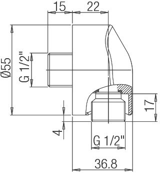 Шланговое подключение Paini Lux 50CR503LP