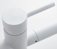 Смеситель для кухни Shevanik S178C с гибким изливом, белый