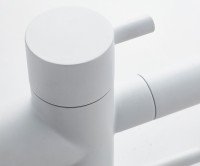 Смеситель для кухни Shevanik S178C с гибким изливом, белый