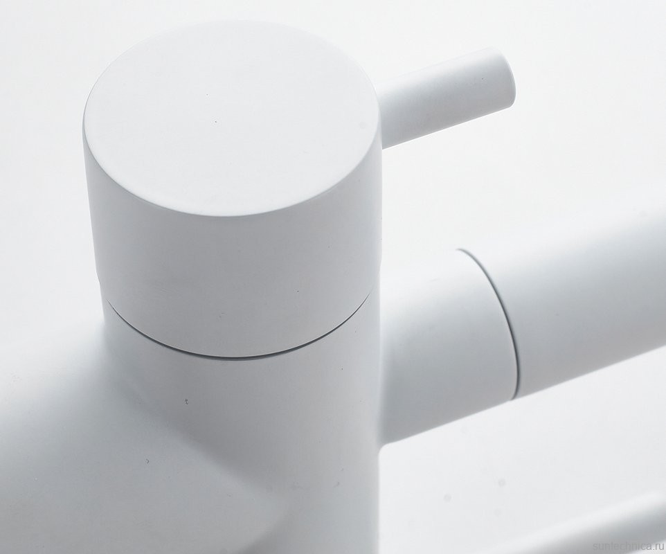 Смеситель для кухни Shevanik S178C с гибким изливом, белый