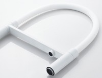 Смеситель для кухни Shevanik S178C с гибким изливом, белый