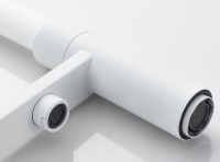 Смеситель для кухни Shevanik S178C с гибким изливом, белый