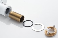 Смеситель для кухни Shevanik S178C с гибким изливом, белый