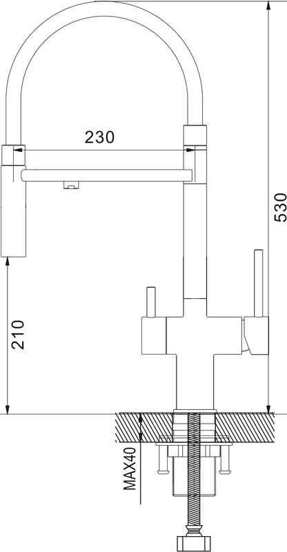 Смеситель для кухни Shevanik S178C с гибким изливом, белый