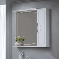 Зеркало-шкаф Alavann Monaco 80x75 R с подсветкой Зеркало-шкаф Alavann Monaco 80x75 R с подсветкой