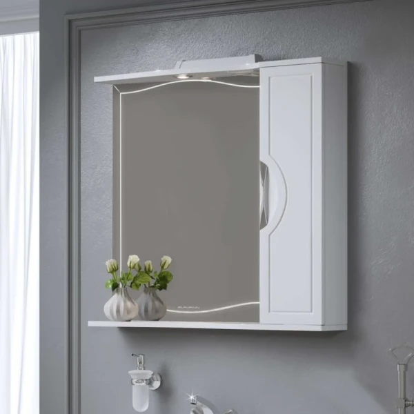 Зеркало-шкаф Alavann Monaco 80x75 R с подсветкой