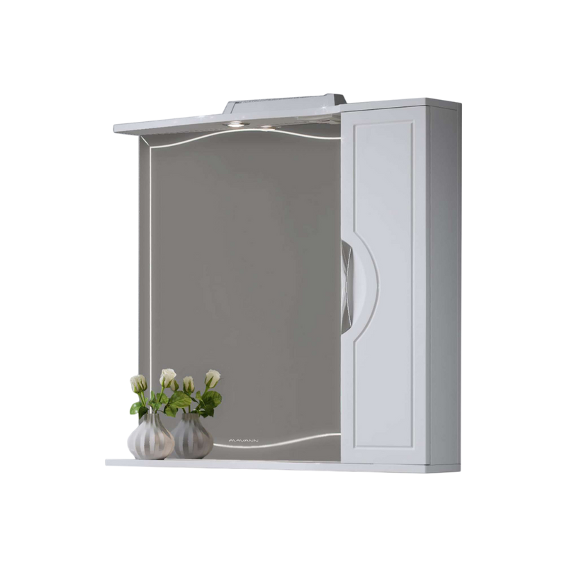 Зеркало-шкаф Alavann Monaco 80x75 R с подсветкой