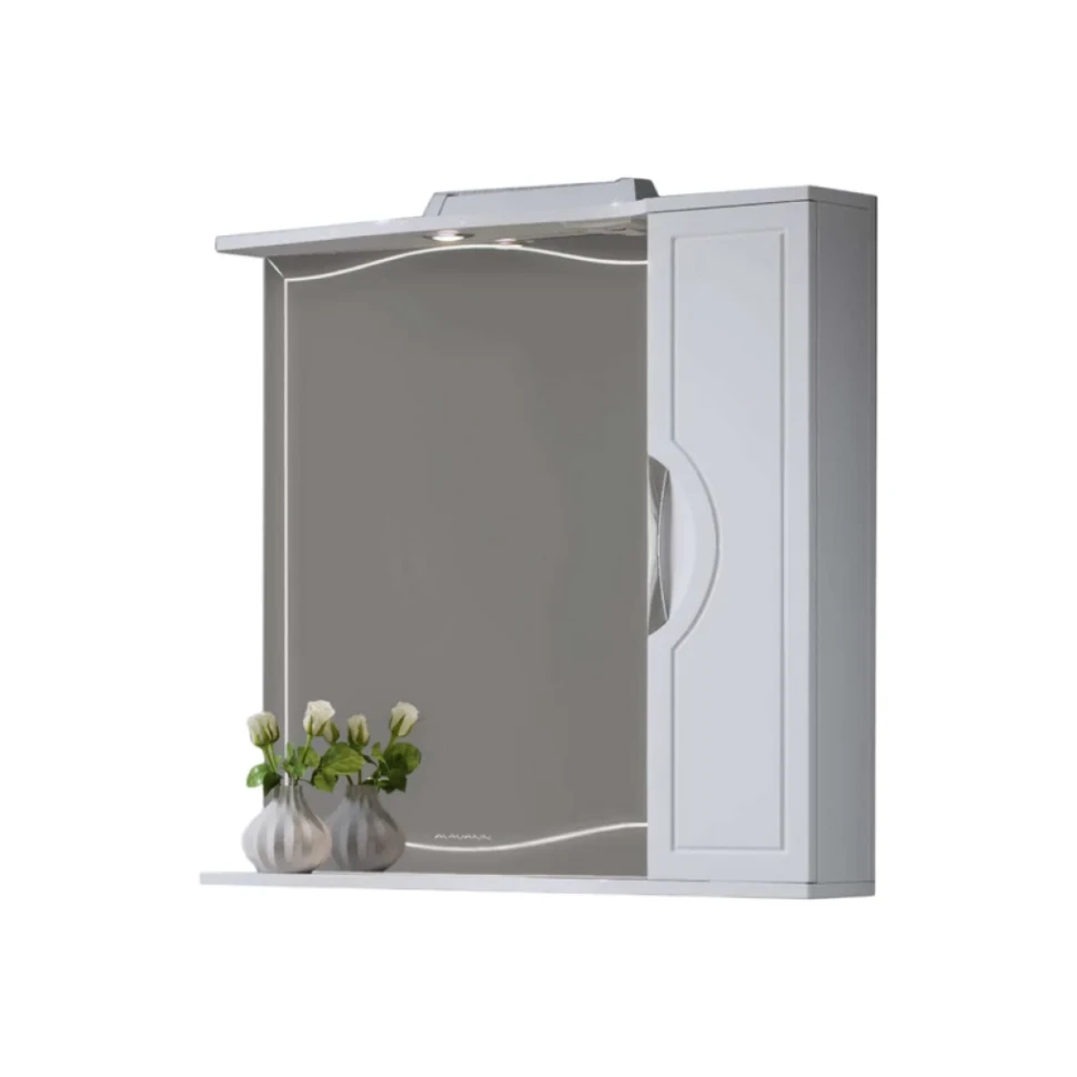 Зеркало-шкаф Alavann Monaco 80x75 R с подсветкой