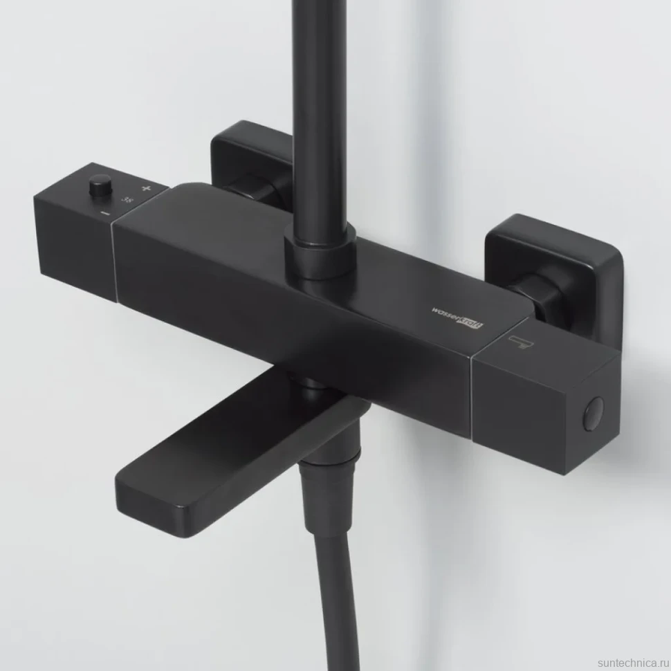 Душевая стойка Wasserkraft Thermo A29901 черная матовая