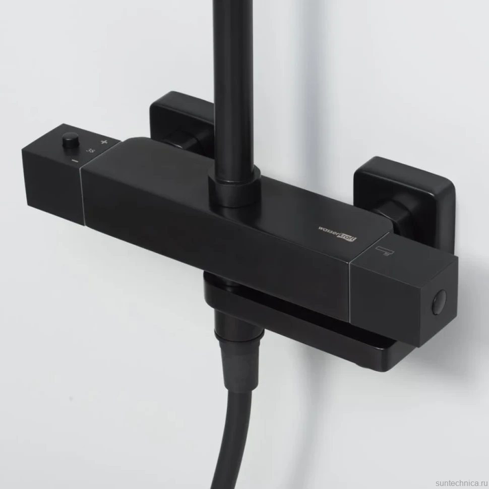 Душевая стойка Wasserkraft Thermo A29901 черная матовая