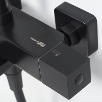 Душевая стойка Wasserkraft Thermo A29901 черная матовая