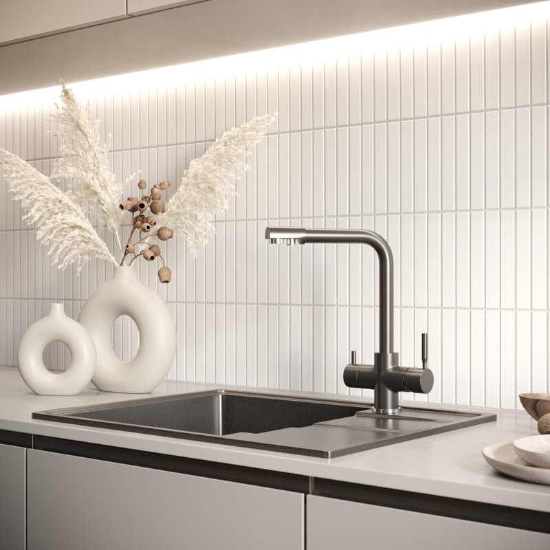 Смеситель для кухни Domaci Солерно UQ-016-07 уголь