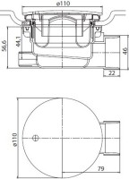 Поддон для душа Cezares Tray SMC TRAY-M-R-80-550-35-W