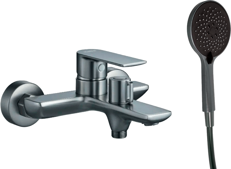 Смеситель для ванны с душем Haiba HB60505-3 пепельный