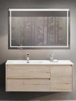 Тумба с раковиной BelBagno Kraft L, 120 2 ящика, дверца, rovere galifax bianco