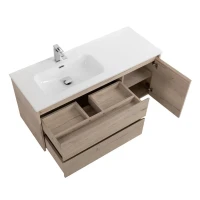Тумба с раковиной BelBagno Kraft L, 120 2 ящика, дверца, rovere galifax bianco