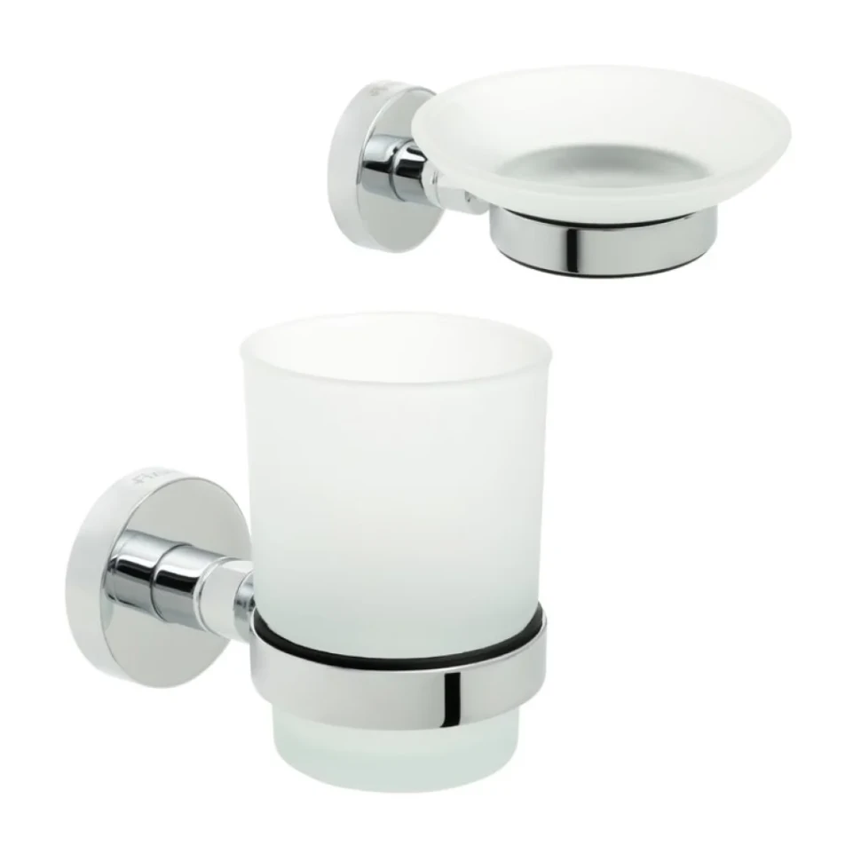 Набор Стакан Fixsen Comfort Chrome 85006 + Мыльница 85008