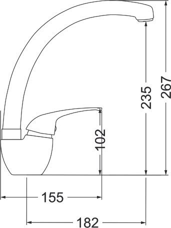 Смеситель для кухни Emar Quartz 3013.12 Оникс