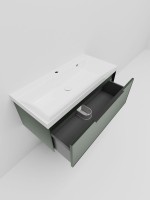 Тумба под раковину La Fenice SIMPLA Grigio серо-зелёная 100 см