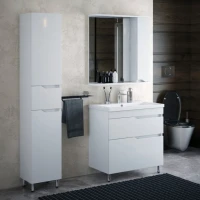 Зеркало Corozo Теона 80 R белое